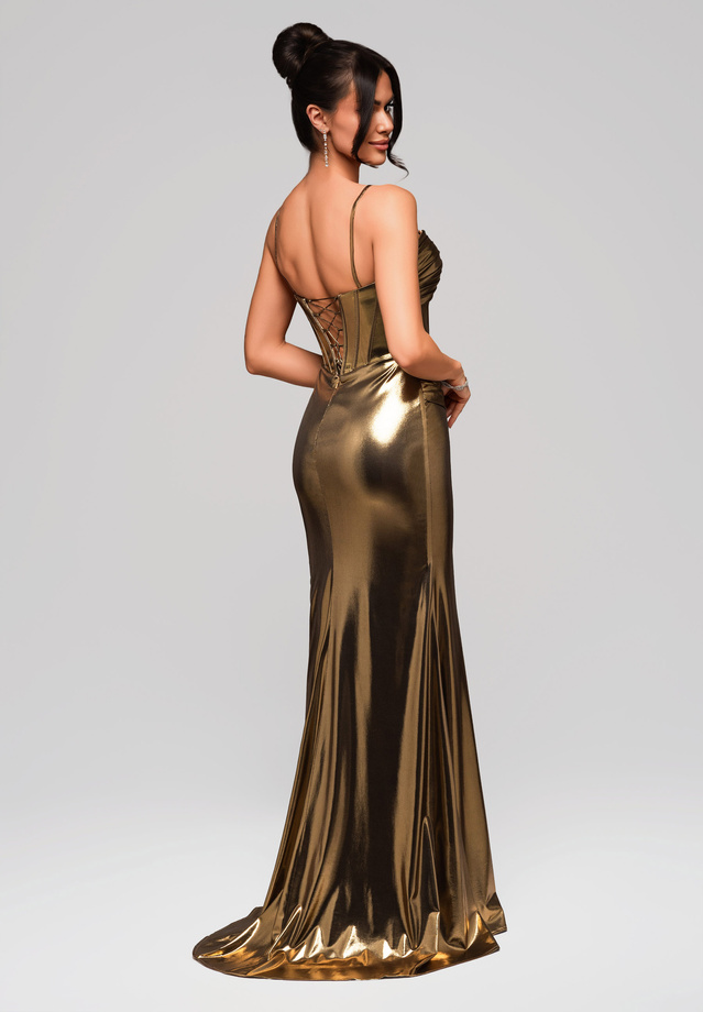 Evening dress LA-OM-DLR158 - gold