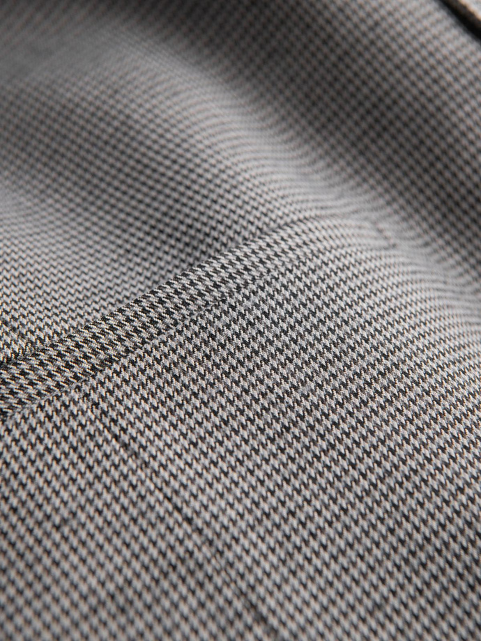 Men's jacquard casual vest without lapels - gray V2 OM-BLZV-0111