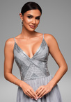 Evening dress LA-OM-DLR075 grey
