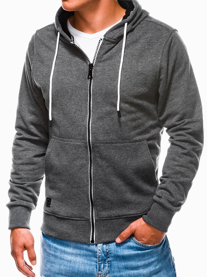 Men's zip-up sweatshirt - dark grey B976