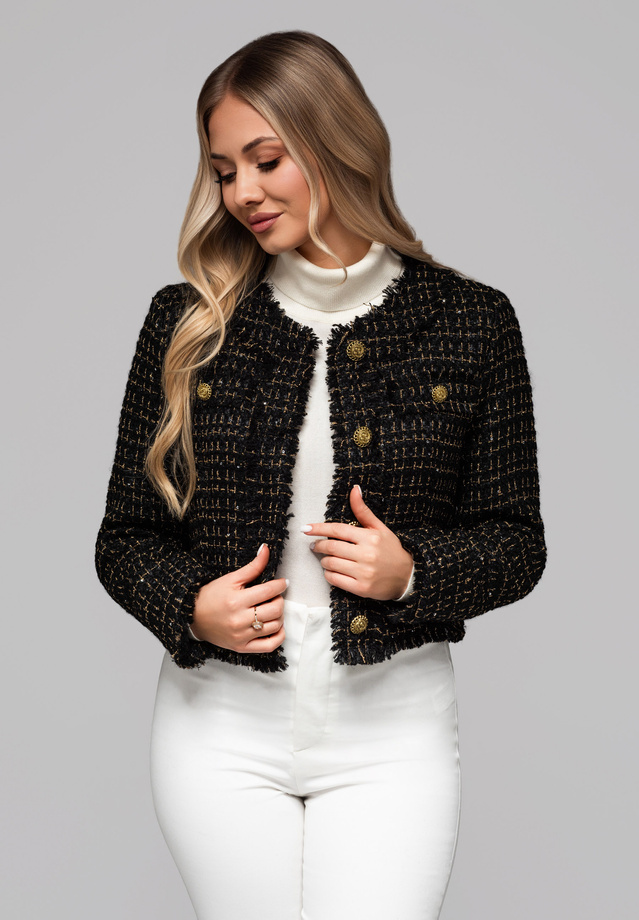 Women's short chanel jacket OW-BLZB-0102 v1 - navy blue