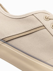 Classic men's sneakers with rivets - cream V2 OM-FOTL-0147