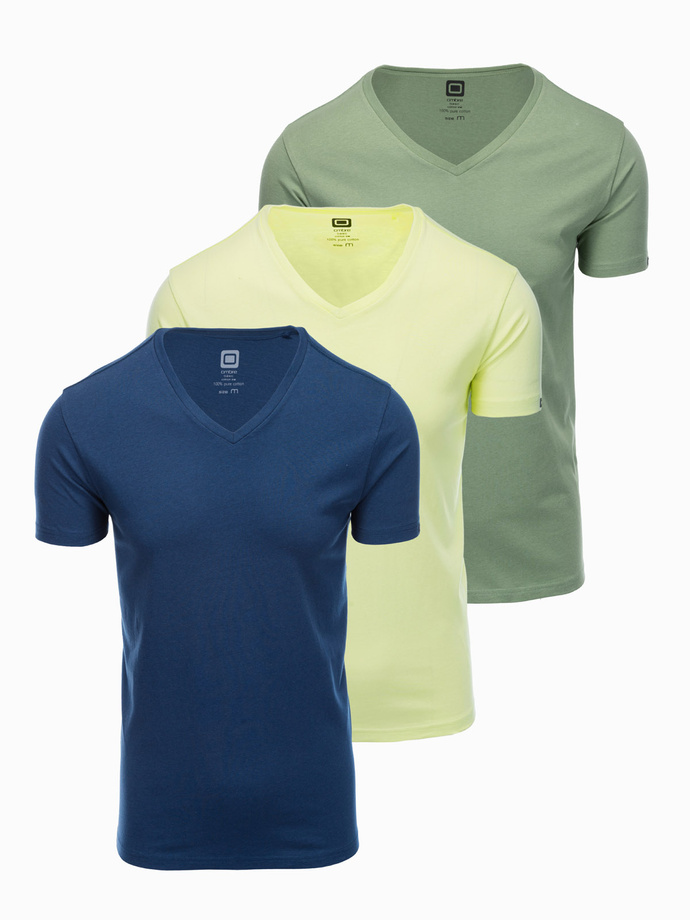 Zestaw koszulek bawełnianych V-NECK 3-pak - mix V6 Z29