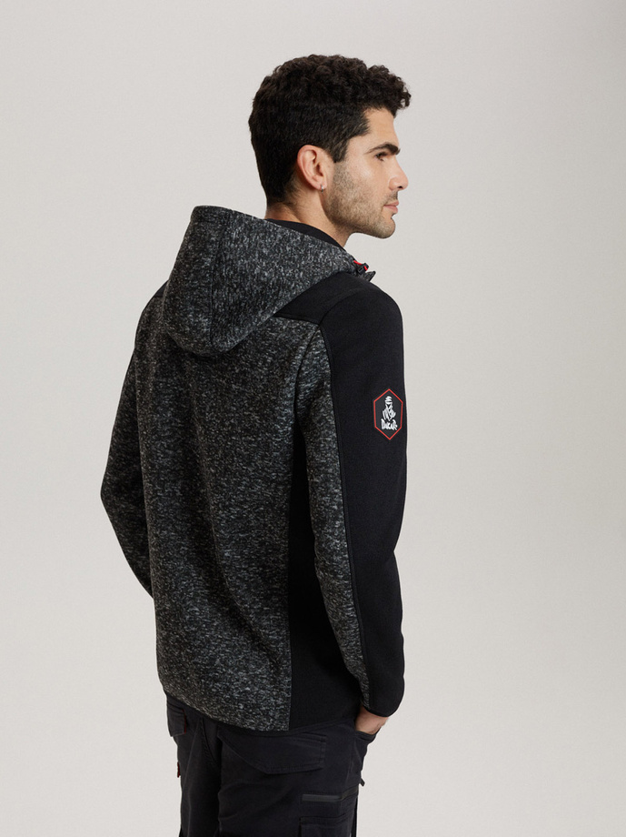 Men's sweatshirt DKR CROSS 4 B1564 - black melange