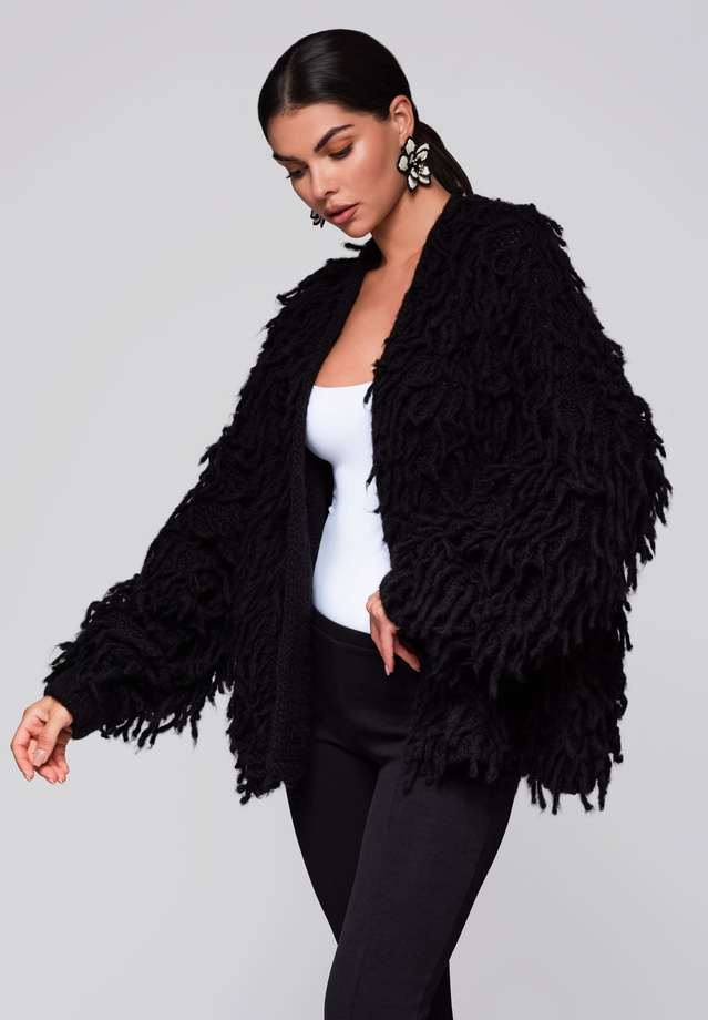 Kardigan damski LW-SWCD-0109 - black