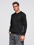 Classic men's sweatshirt with inscription - black V4 B1711