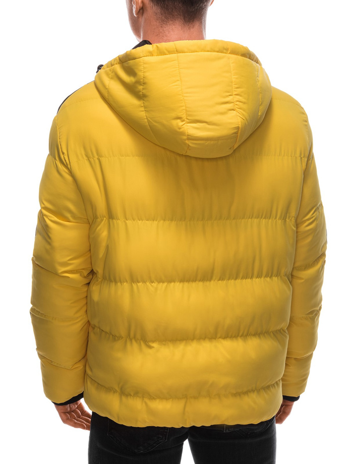 Men's quilted winter jacket - yellow V7 EM-JAHP-0101