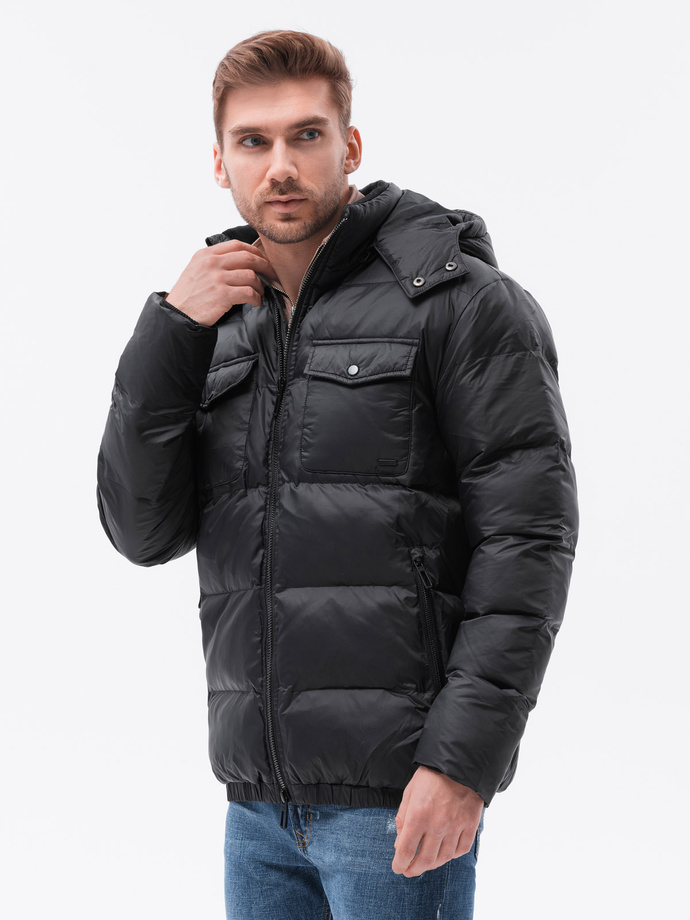 Men's winter jacket - black C518