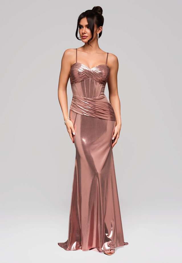 Evening dress LA-OM-DLR158 - pink