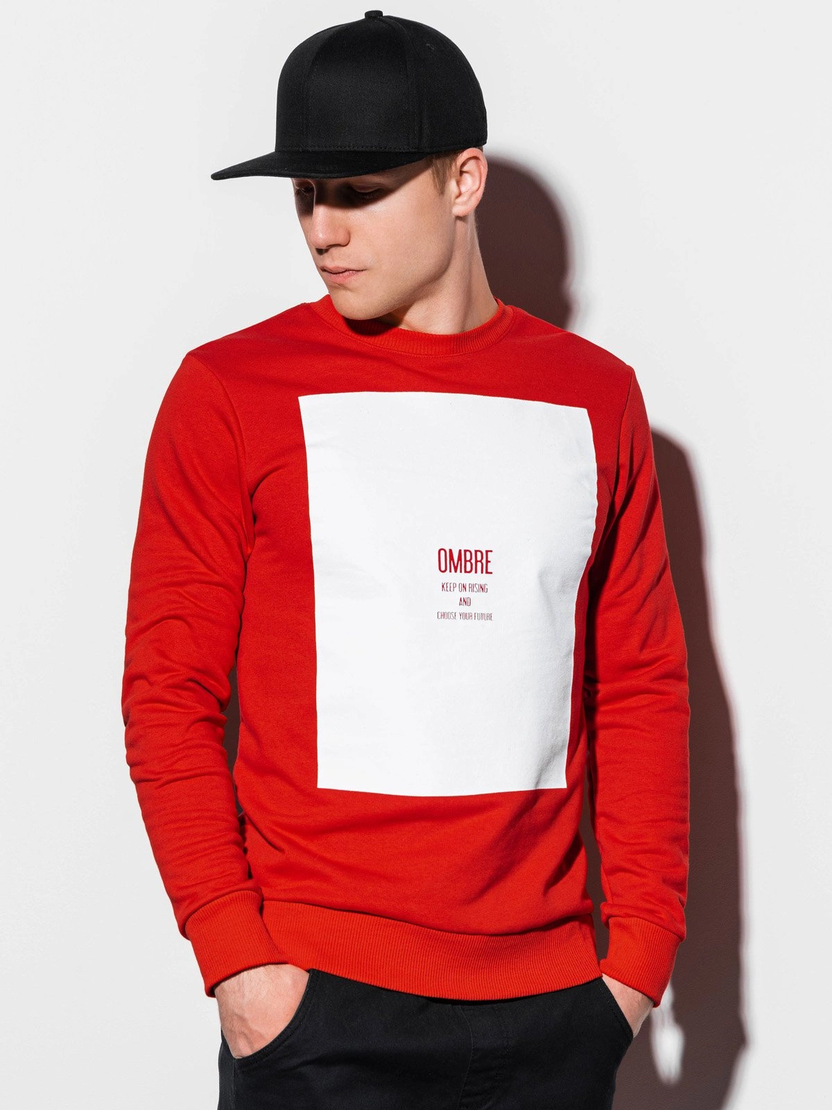 Red printed sweatshirt sale