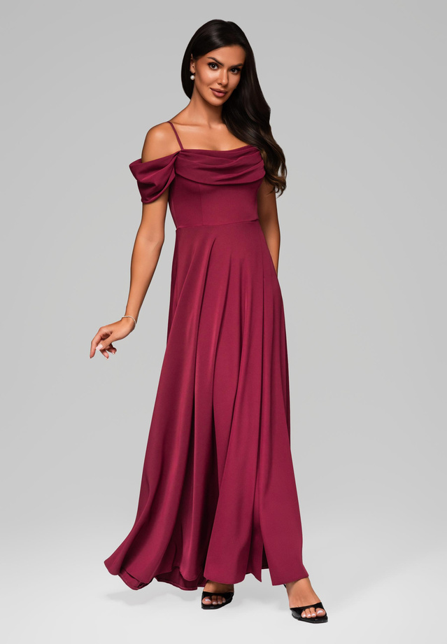 Evening dress LA-OM-DLR038 - dark red