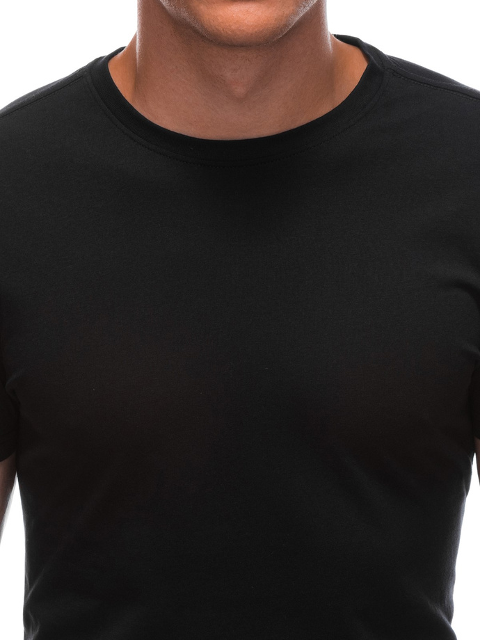 Men's plain t-shirt EM-TSBS-0100 - black