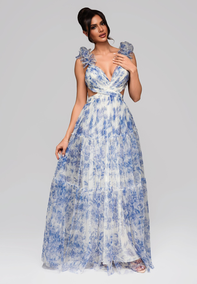 Evening dress LA-OM-DLR161 - blue