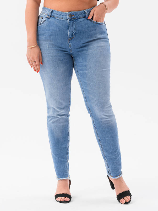 Spodnie damskie jeansowe Plus Size PLR161 - niebieskie
