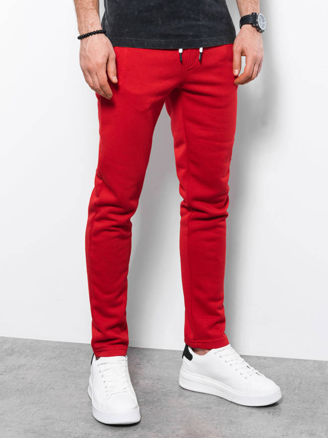 Spodnie męskie dresowe - czerwone V10 P866