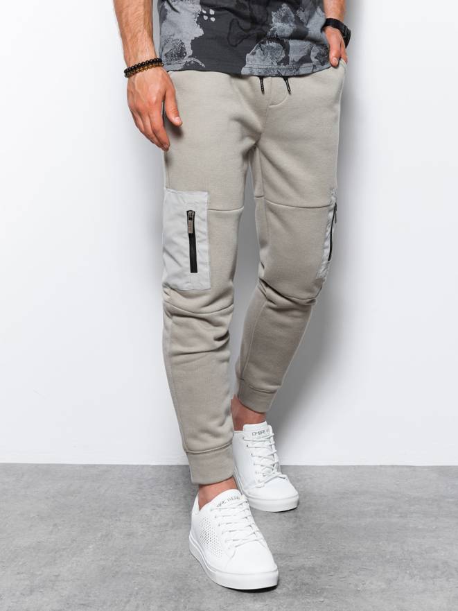 Spodnie męskie dresowe - szare V4 P1087