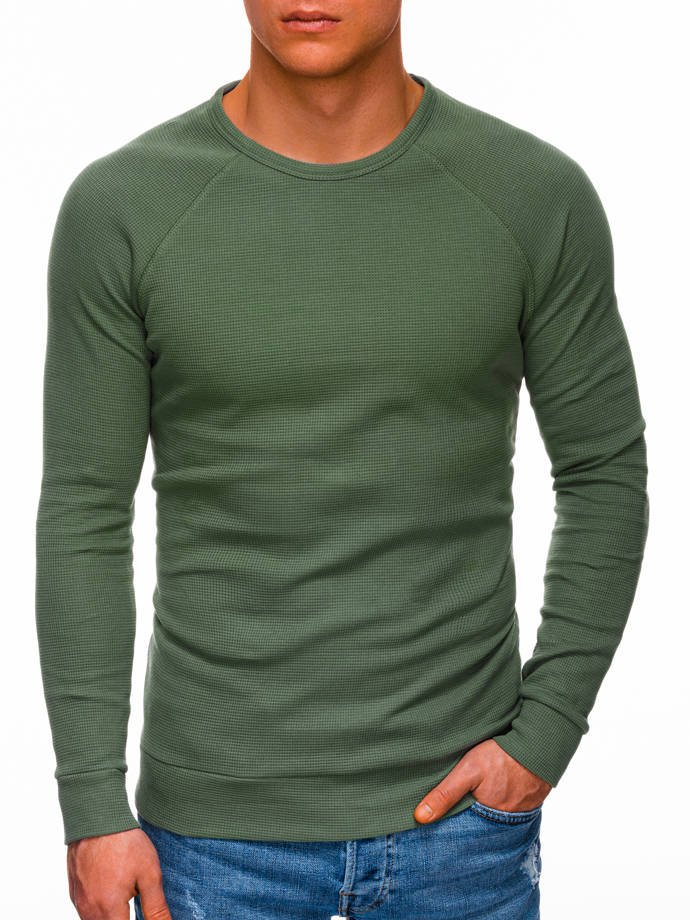 Bluza męska bez kaptura B1297 - zielona