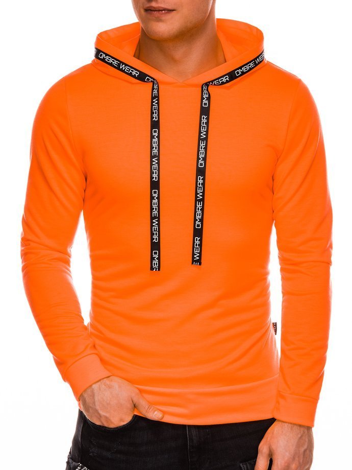Bluza męska z kapturem - pomarańczowa B1053