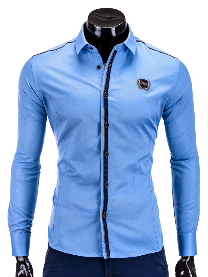 Koszula K241 - błękitna