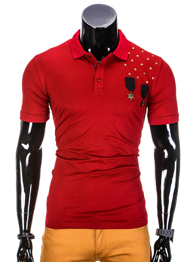 Koszulka męska polo S704 - czerwona