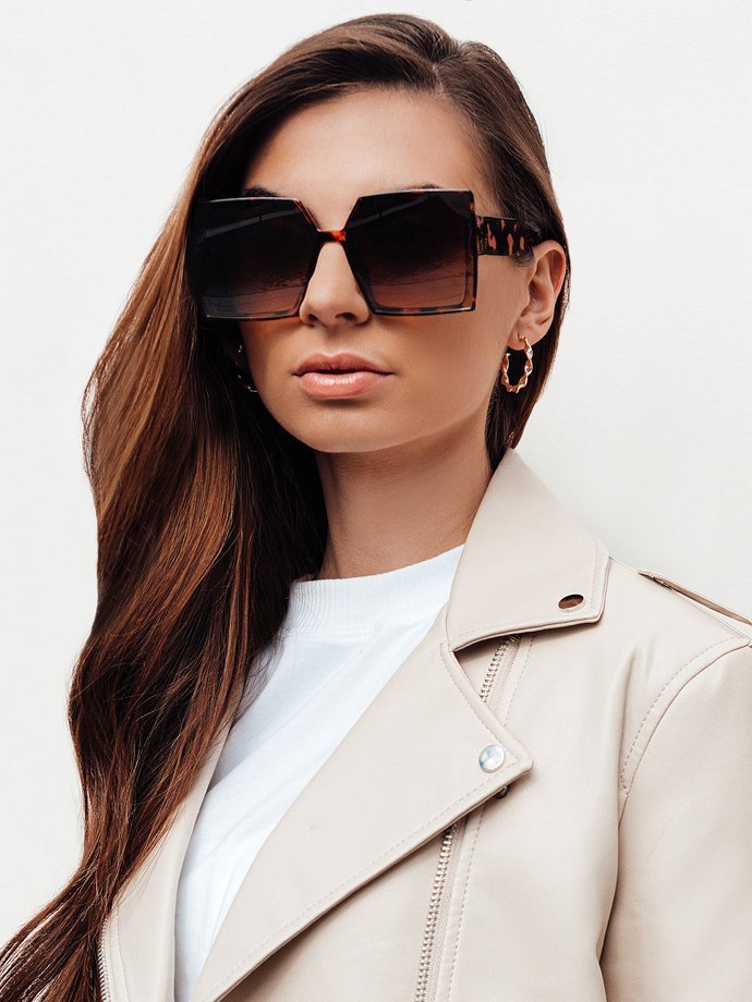 Okulary damskie przeciwsłoneczne ALR010 - brązowe