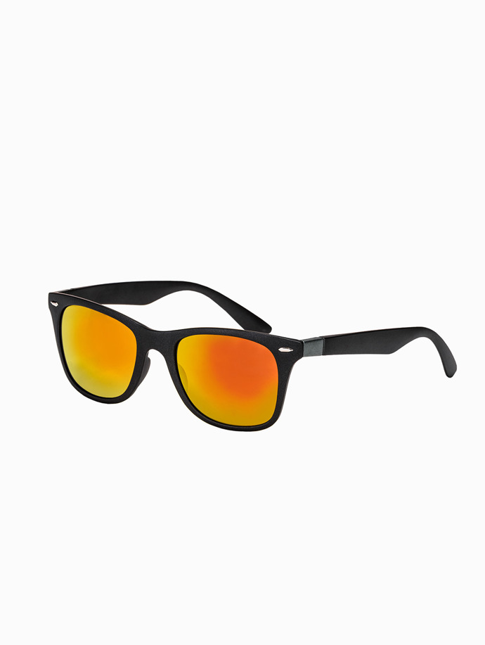 Okulary przeciwsłoneczne A187 - czarne/pomarańczowe