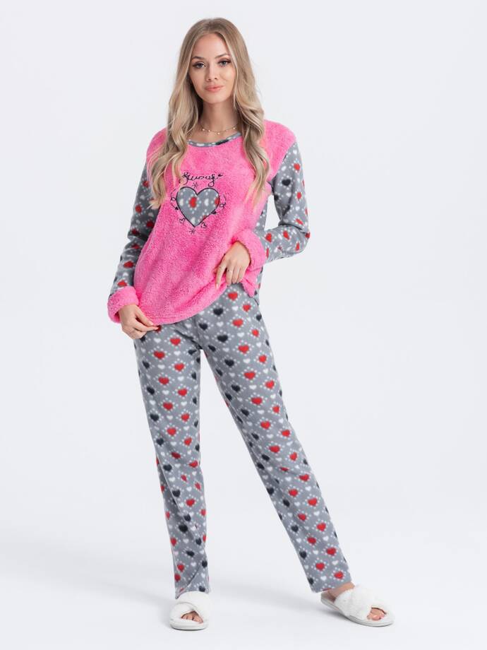 Piżama damska ULR225 - różowa