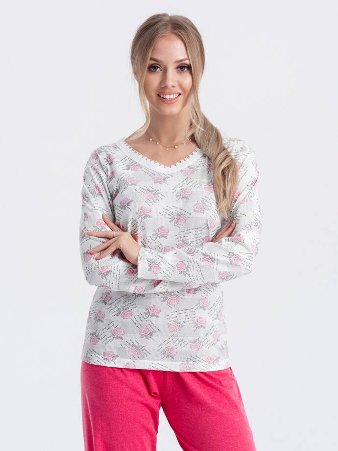 Piżama damska ULR237 - różowa