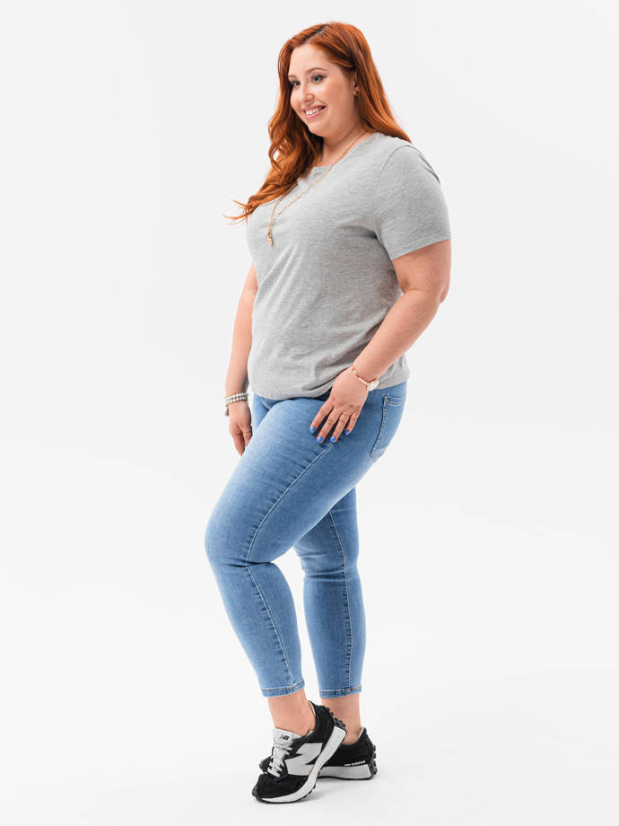 Spodnie damskie jeansowe Plus Size PLR130 - niebieskie
