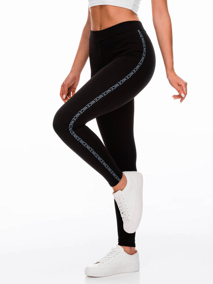 Spodnie damskie legginsy PLR231 - czarne/szare