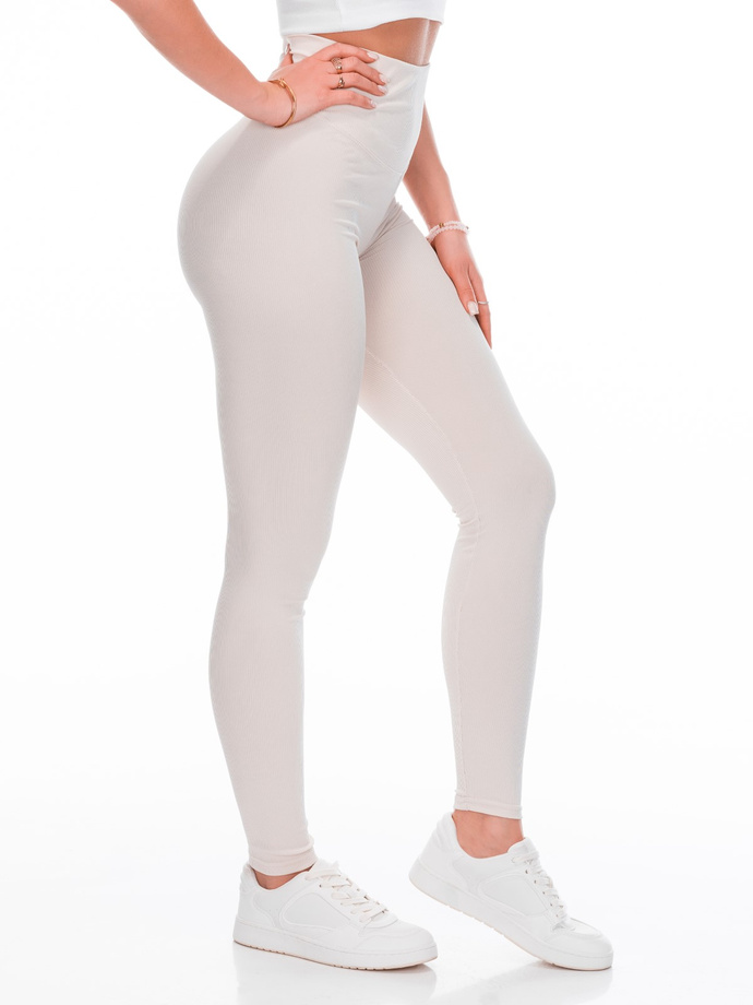 Spodnie damskie legginsy PLR243 - ecru