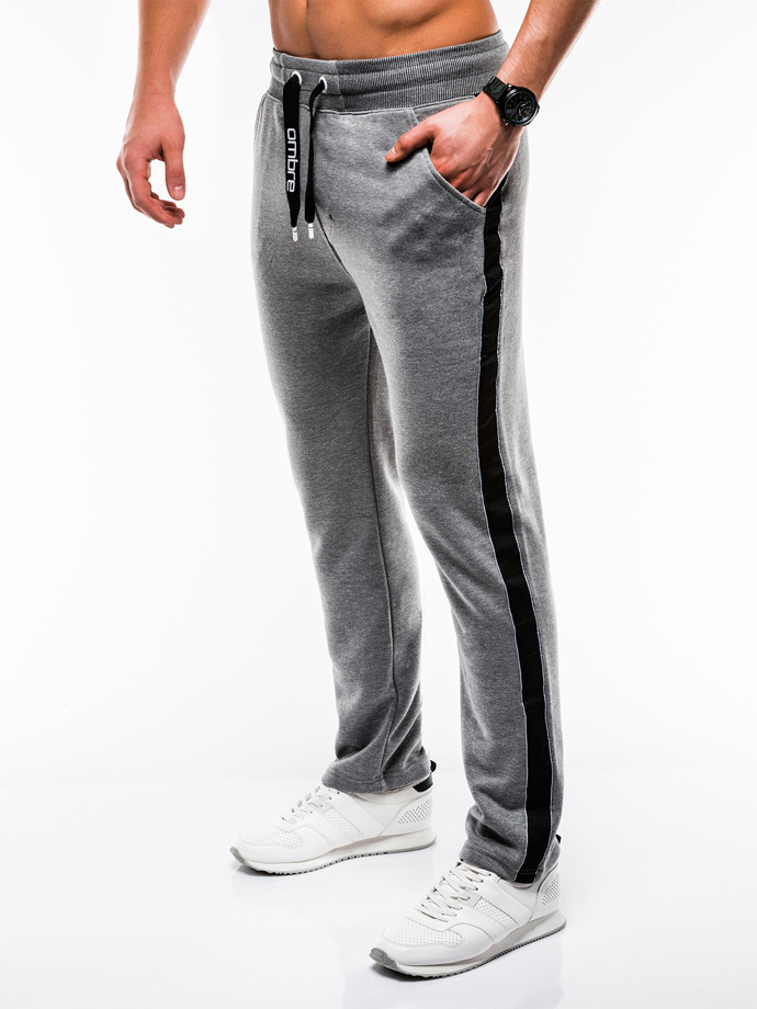 Spodnie męskie dresowe - grafitowe P741