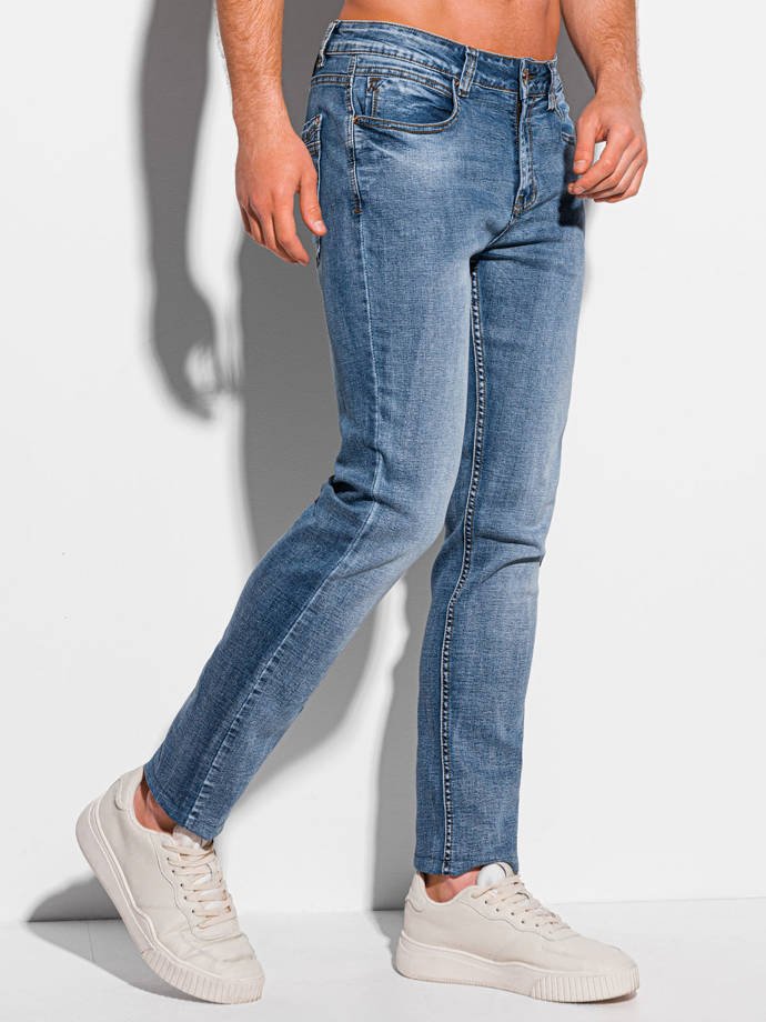 Spodnie męskie jeansowe P1103 - niebieskie