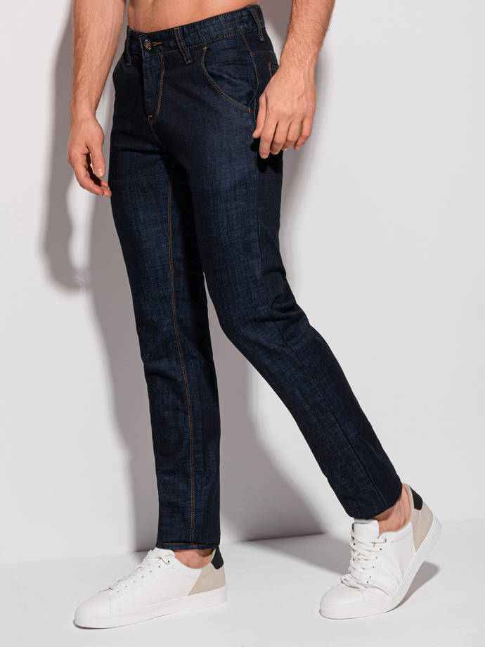 Spodnie męskie jeansowe P1320 - ciemnoniebieskie