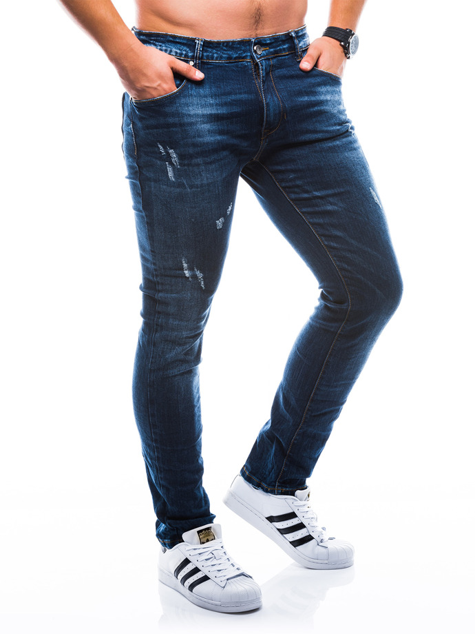 Spodnie męskie jeansowe P778 - niebieskie