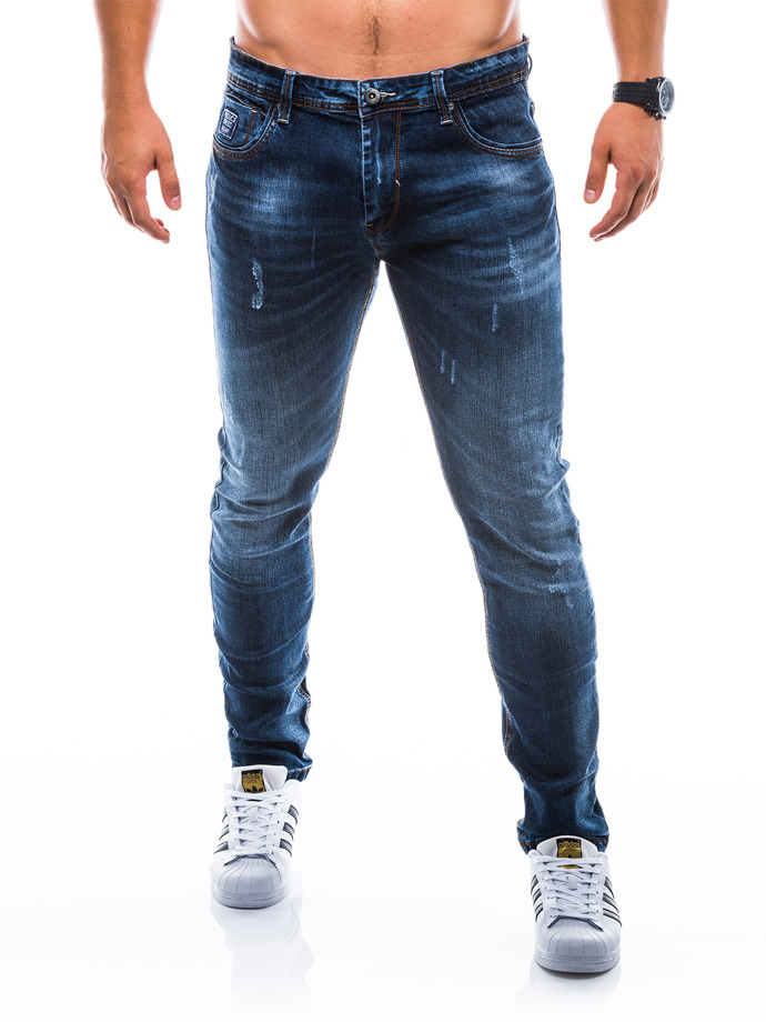 Spodnie męskie jeansowe - granatowe P765