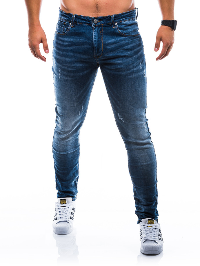 Spodnie męskie jeansowe - granatowe P785