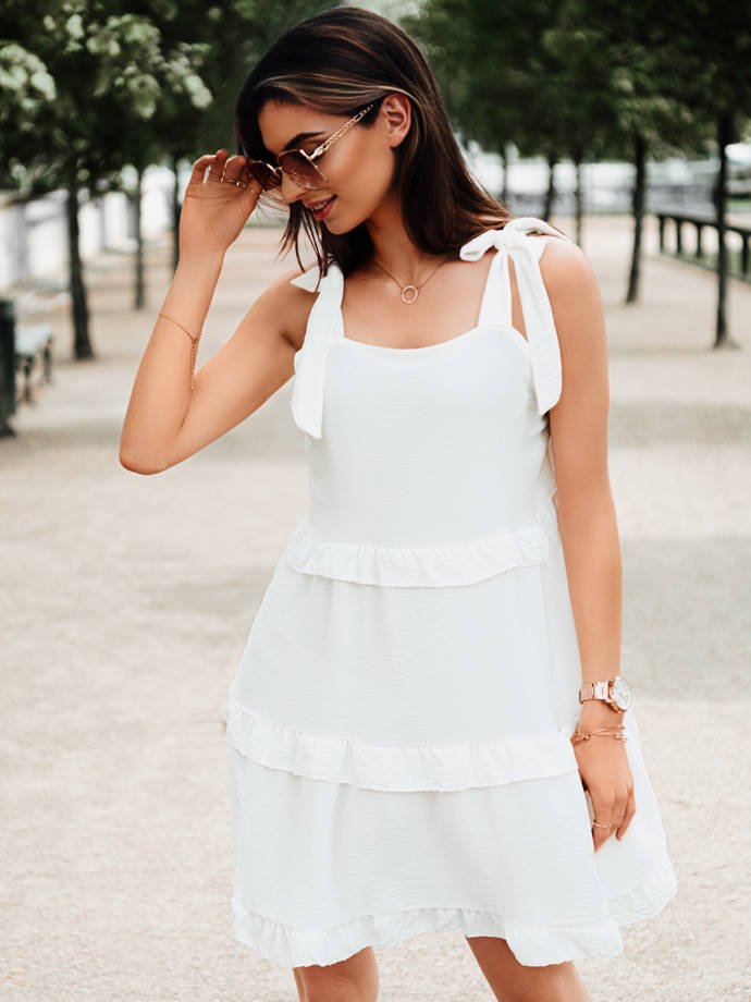 Sukienka damska DLR015 - biała