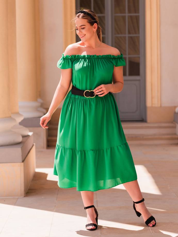 Sukienka damska Plus Size DLR070 - zielona