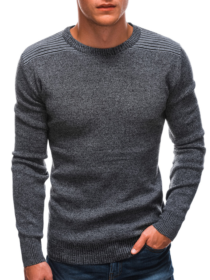 Sweter męski E211 - grafitowy