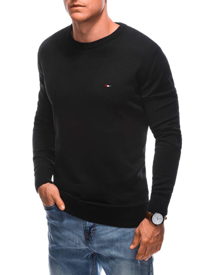 Sweter męski E233 - czarny