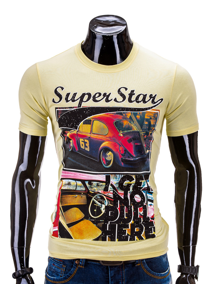 T-shirt S554 - żółty