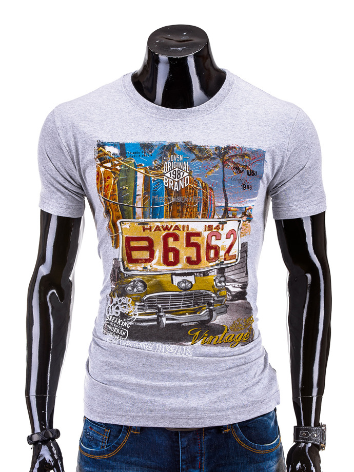 T-shirt S573 - szary melanż