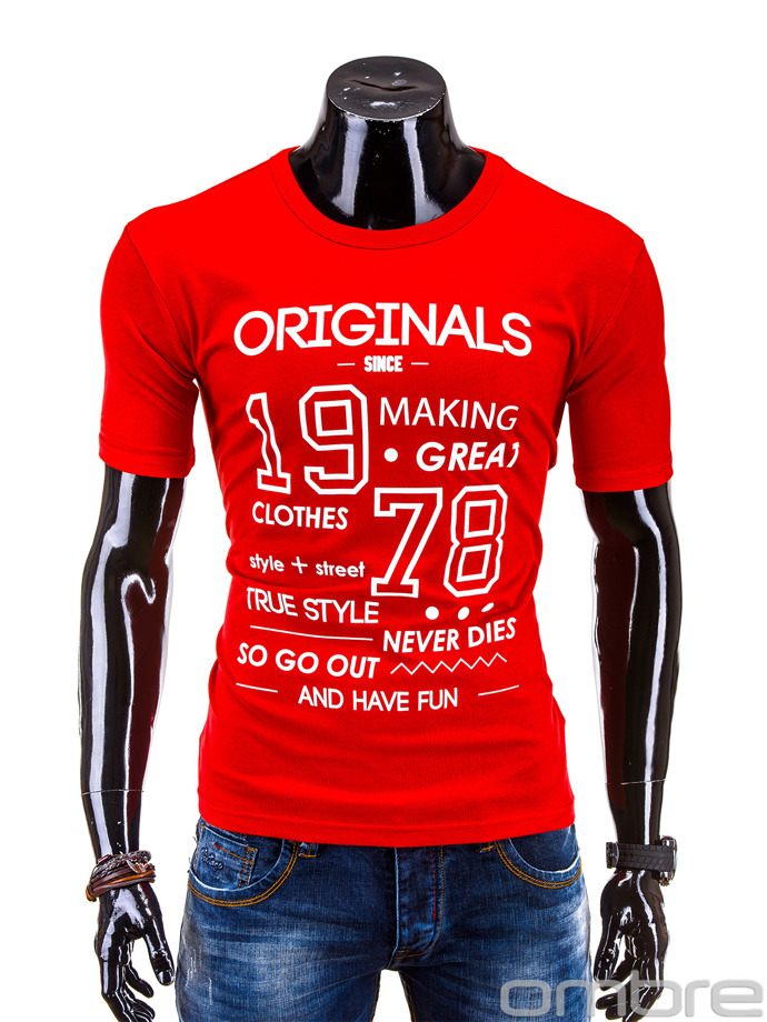 T-shirt S593 - czerwony