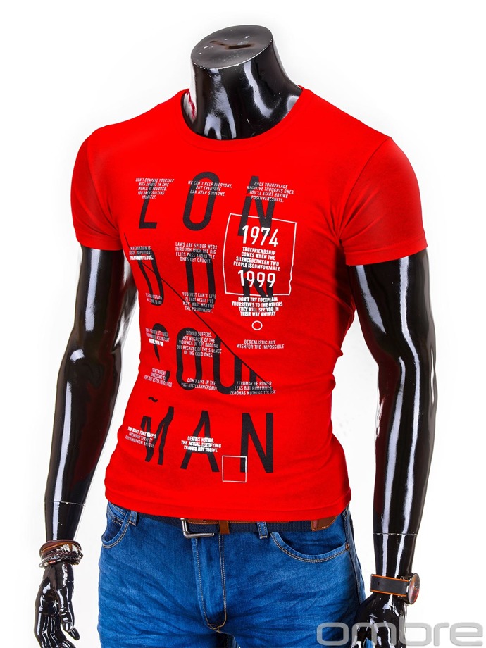 T-shirt S602 - czerwony