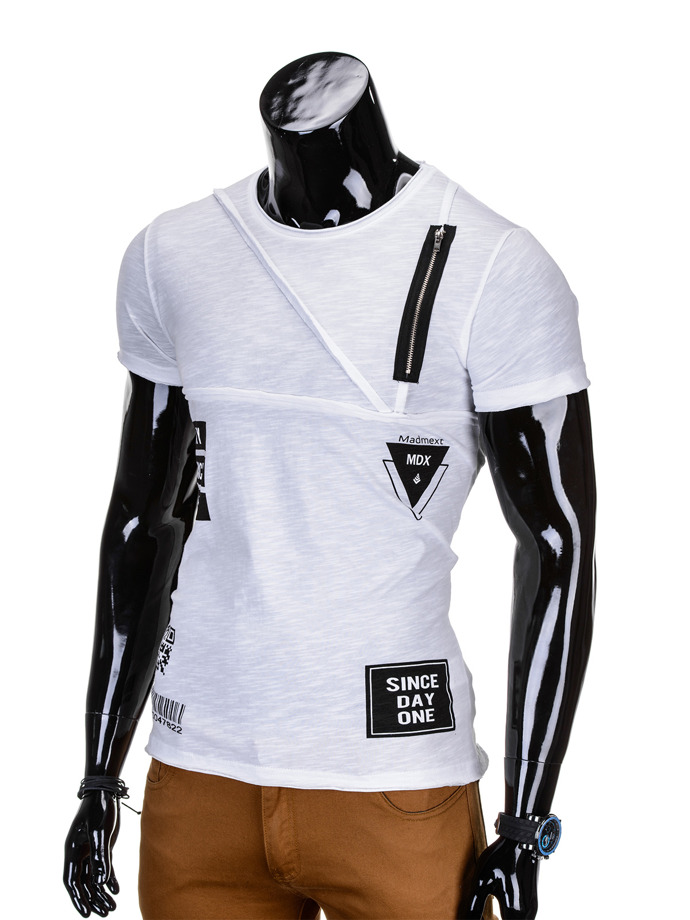 T-shirt S648 - biały