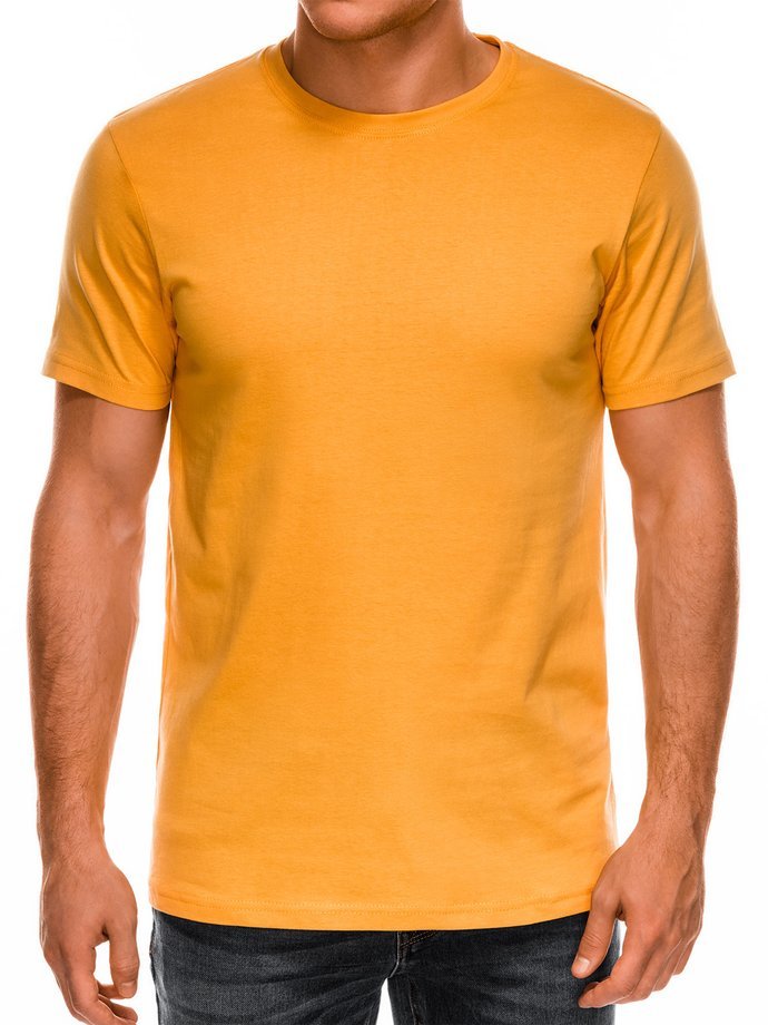 T-shirt męski BASIC S884 - żółty