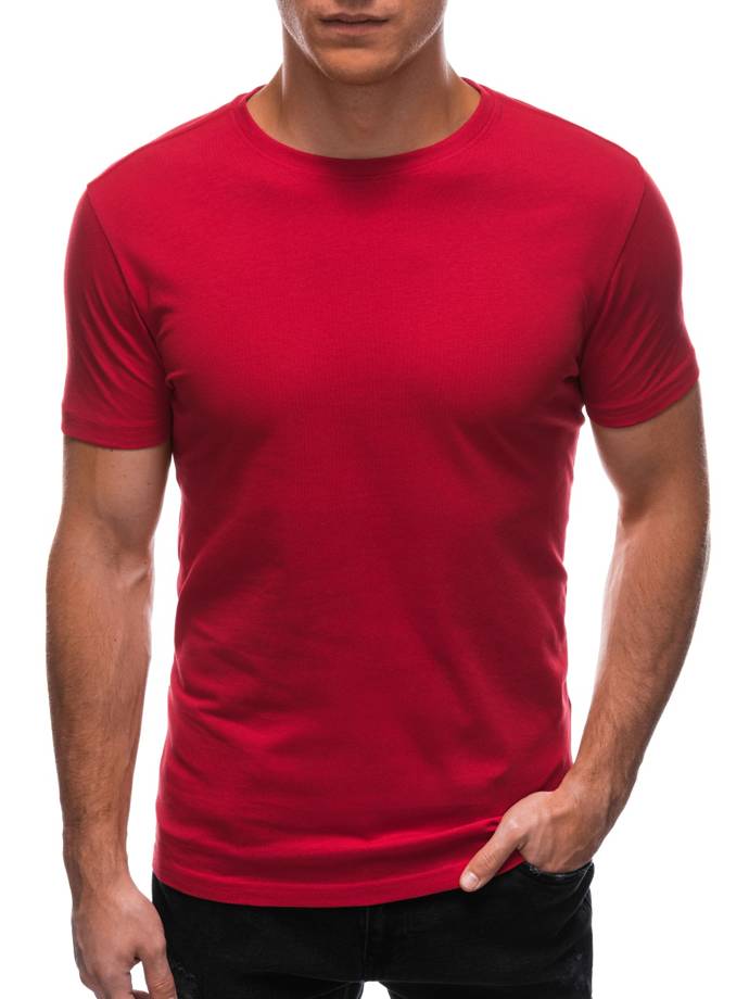 T-shirt męski basic EM-TSBS-0100 - czerwony