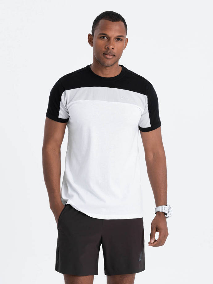 T-shirt męski bawełniany - czarny V1 S1631
