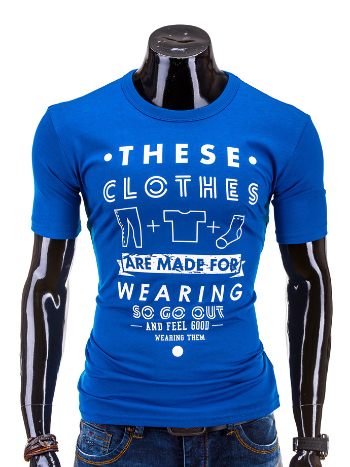 T-shirt - niebieski S592